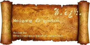 Weigang Ágoston névjegykártya